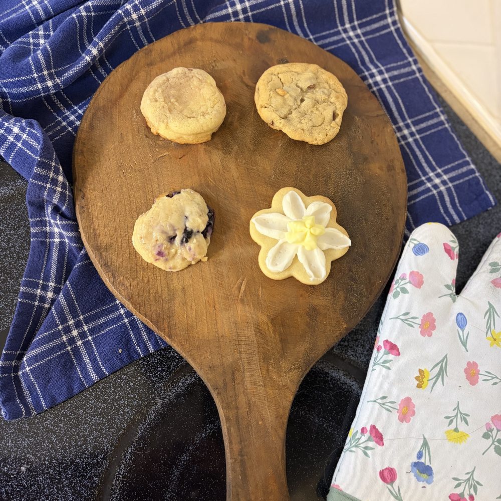 An assortment of all four cookie flavors